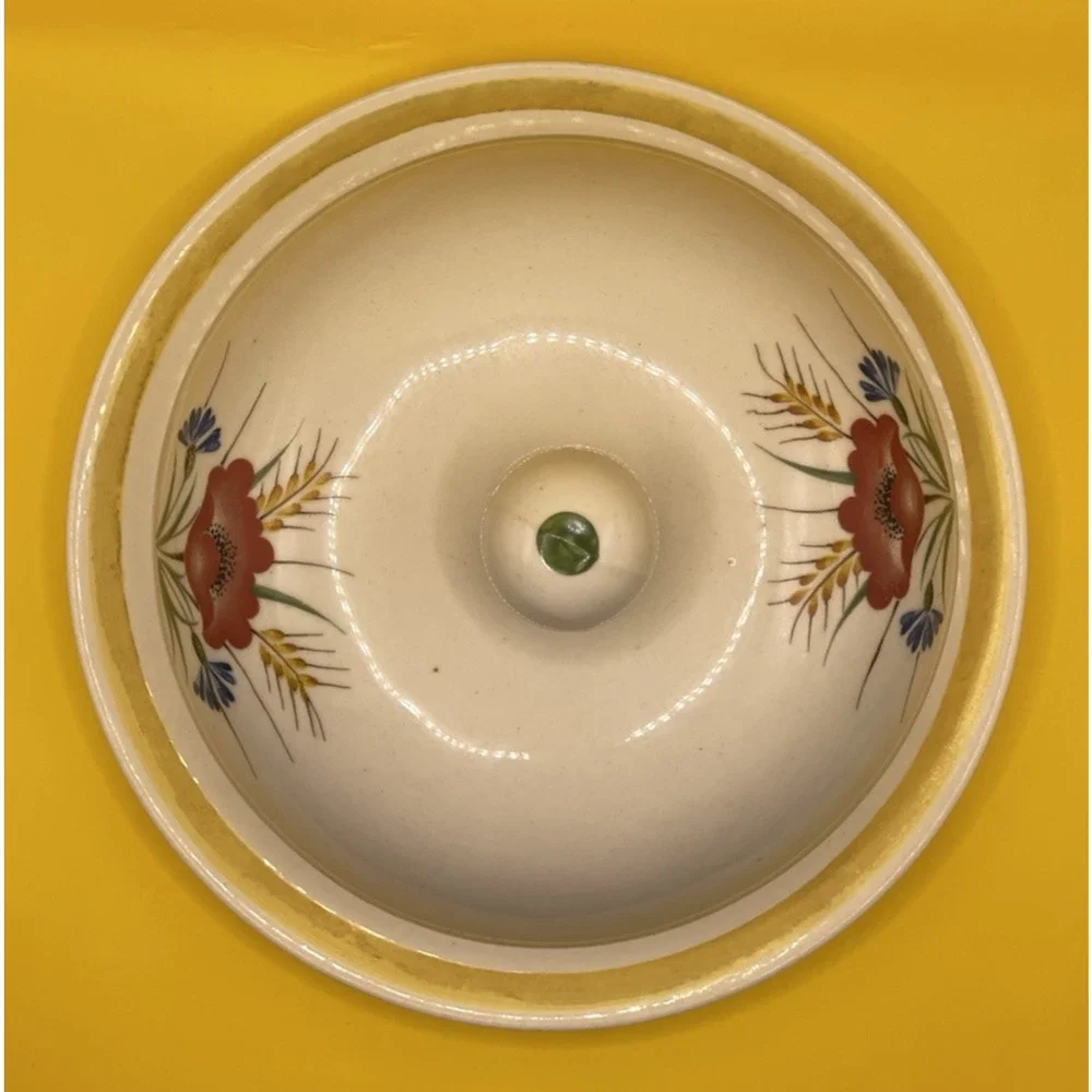 Vintage Arabia of Finland Cheese/Food Dish Flower Design